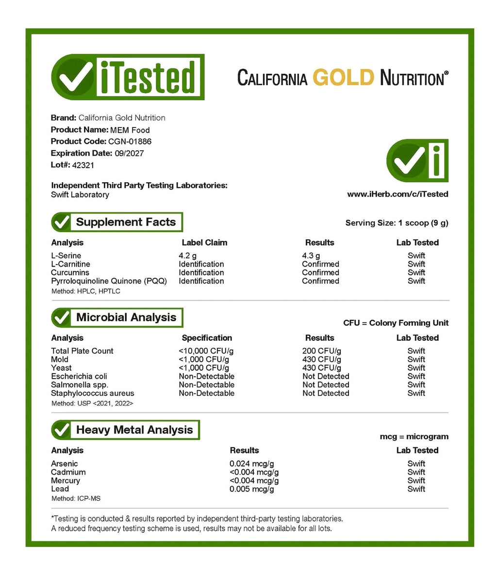 MEMFoof*, California Gold Nutrition