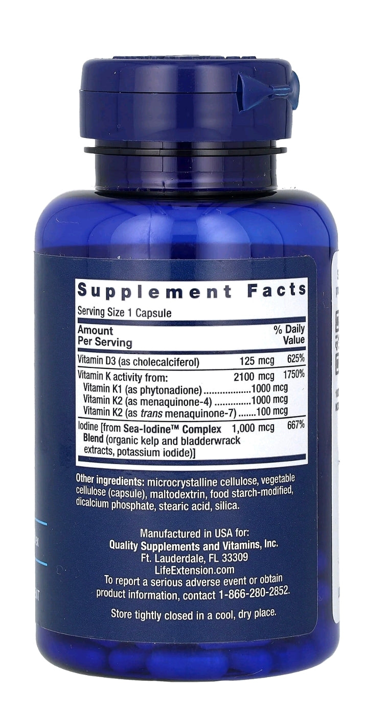 Vitamins D3 & K2 Triple K, Life Extension