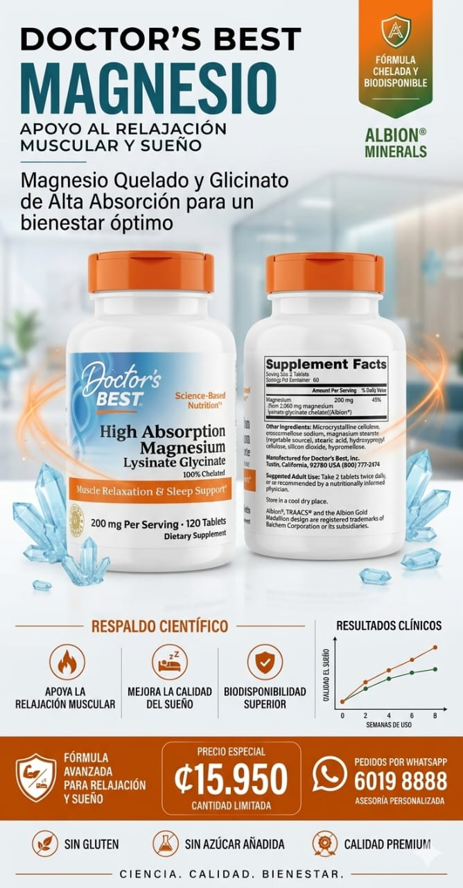 Magnesium Albion™ Lysinate Glicinate Chelate, Doctors Best